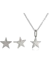 Adina Reyter Tiny Stacked Star Necklace and Post Earrings Jewelry Set