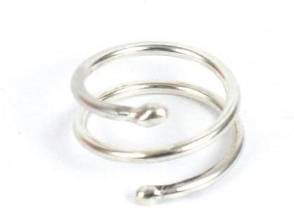 Handmade Solid Silver 925 Handmade 1.8mm Wrap Spiral Blob Ring