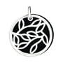 .925 Silver & Black Onyx Leaf Pendant