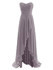 High-Low-Hem Chiffon Sweetheart Evening Dress/Bridesmaid Dress 