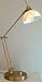 Bronze Desk Lamp With Amber Cloud Glass Shade