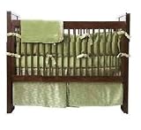 Fawn: Bedding Crib Sheet - Botanica Roll - Light Green