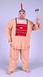 PLUS Size Running Bull Indian Costume (Weapon not included)