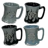 Harley Davidson Mini Flame Mug Shot Set
