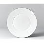 Gordon Ramsay tableware by Royal Doulton. 27cm white bone china dinner plate with platinum rim