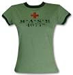 MASH 4077th M*A*S*H juniors babydoll shirt Green