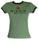 MASH 4077th M*A*S*H juniors babydoll shirt Green