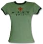 MASH 4077th M*A*S*H juniors babydoll shirt Green