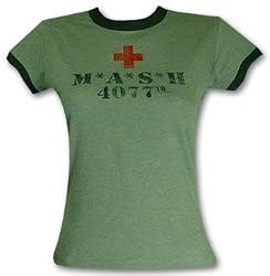 MASH 4077th M*A*S*H juniors babydoll shirt Green