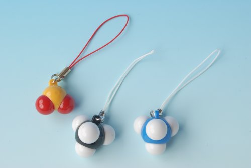 分子模型ストラップ　３個セットＢ　二酸化硫黄・メタン・アンモニア