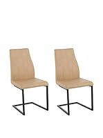 13 Casa Set Silla 2 Uds. Rusty A3 Beige