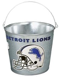Detroit Lions Metal 5 Quart Pail - Football Sports Merchandise