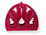 6" x 2"x 5" Rooster Napkin Holder-Two Tone Red - Old Dutch