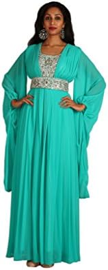 ZEDDS Women's Kaftan Dress 50 Jade Green