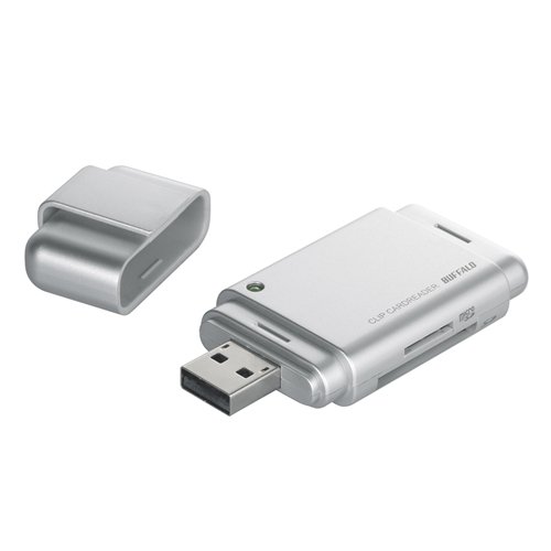 バッファローコクヨサプライ BUFFALO カードリーダー/ライター SD/microSDカード対応 シルバー BSCRSDXU2SV