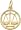 Libra Charm, Gold Plated Silver