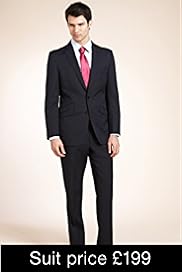 Autograph 2 Button Stripe Jacket with Wool