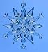 4.5" Icy Crystal Blue Starburst Snowflake Christmas Ornament