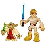 Star Wars 2011 Playskool Jedi Force Mini Figure 2Pack Yoda Luke SkywalkerIMAGE