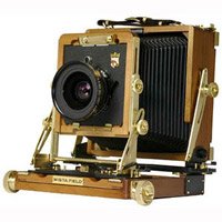 Wista 45-SWIII, 4 x 5 Cherry Wood Field Camera with Interchangeable Bellows, Rear Shift & Graflok Film Back