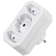 Brennenstuhl Adapterstecker Schutzko 2x Euro wei�
