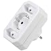 Brennenstuhl Adapterstecker Schutzko 2x Euro wei�