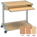 Trexus Budget PC Workstation Lockable Castors W800xD500xH775mm Silver and Beech