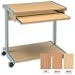 Trexus Budget PC Workstation Lockable Castors W800xD500xH775mm Silver and Maple