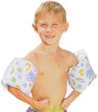 Aqua School Water Muscles: Fun Print, Free Motion Arm Floats - 1 Pair Medium for Up To 40 lbs.