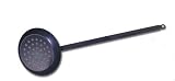Paderno Black Carbon Steel 11 Inch Chestnut Pan with Oversized Handle