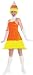 Std Size (6-12 Women) Fruity-Licious Candi Korn Costume Dress with WIG! (fishnets and gloves not inc
