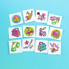 Childrens Toyshop  Toys : Glamour Girl Tattoos - 36 pieces