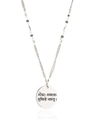 JIVASUKHA by Lois Hill "Sterling Silver" Mantra Necklace