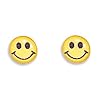 Sterling Silver Smiley Face Post Earrings