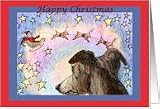 business or corporate christmas card, paper card, whippet, Card