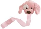 Pink Plush Spunky Puppy Dog Baby Pacifier Clip