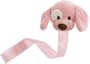 Pink Plush Spunky Puppy Dog Baby Pacifier Clip