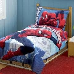 Spiderman Toddler Bedding Set Above City Superhero