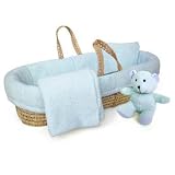 Ultra Soft Moses Basket - color: Blue