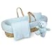 Ultra Soft Moses Basket - color: Blue