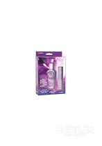 Doc Johnson Velvet and Silk Massager and Massage Lotion Set, Lavender Scented