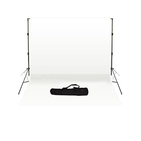 Studiohut Background Support System with 10' x 20' backdrop (White) with carry bag