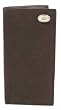 Brown Pebble Grain Leather Secretary with Silver Emblem - Collegiate Series