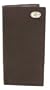 Brown Pebble Grain Leather Secretary with Silver Emblem - Collegiate Series