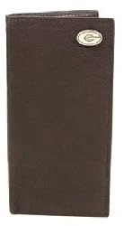 Brown Pebble Grain Leather Secretary with Silver Emblem - Collegiate Series
