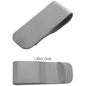 Mens Dual Sided Matte Finish Titanium Money Clip by 