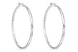Sterling Silver Extra Large Perfect Hoop Earrings by Charles Garnier