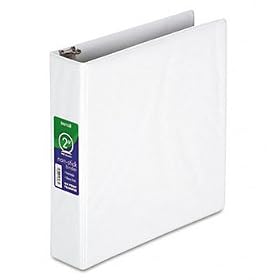 Samsill 18467 - Nonstick Round Ring Poly View Binder, 11 x 8-1/2, 2 Capacity, White-SAM18467