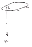 Shower System for Clawfoot Tubs w/ Oval Shower Enclosure - NICKEL JT-17 Juniour