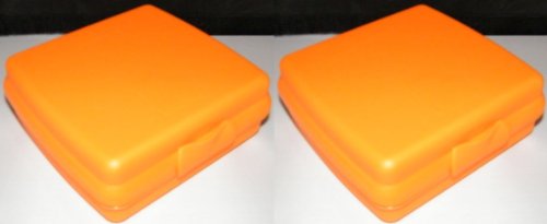 Tupperware Sandwich Keeper Set of Two. Orange